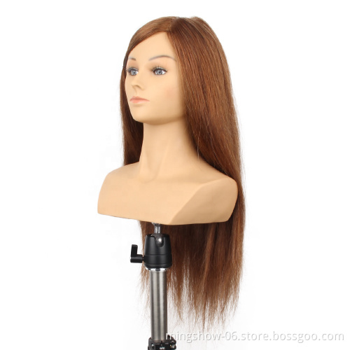 100% human hair mannequin heads female natural hair training head